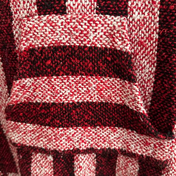 Baja Hoody Surf Poncho Pullover, Size: Medium, Red/White - Picture 3 of 7